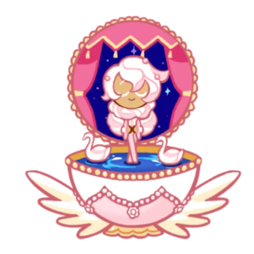 🍮 Стикер «Whipped Cream Cookie» для Telegram