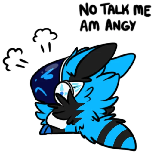 😡 Стикер «Whisky The Protogen» для Telegram