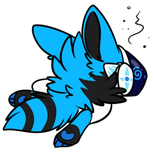 😵‍💫 Стикер «Whisky The Protogen» для Telegram