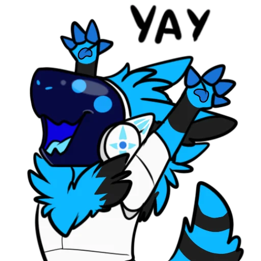 🥳 Стикер «Whisky The Protogen» для Telegram