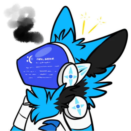 😶 Стикер «Whisky The Protogen» для Telegram