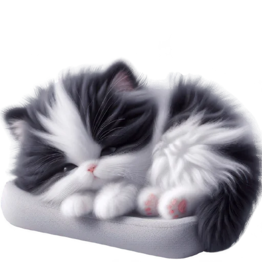 😴 Стикер «Чернобелая киса» для Telegram