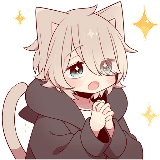 🙏 Стикер «Коричневый котенок 2» для Telegram