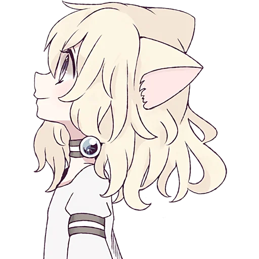 🥹 Стикер «Белая кошка девочка» для Telegram