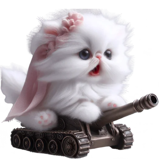 🪖 Стикер «Сладкая киса» для Telegram