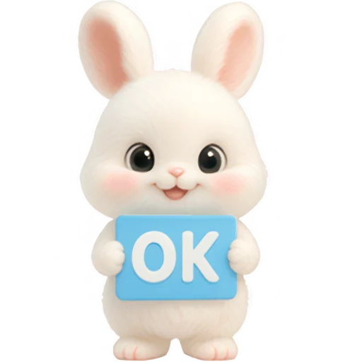 👌 Стикер «Пушистый кролик» для Telegram