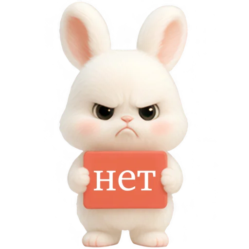 ❌ Стикер «Пушистый кролик» для Telegram