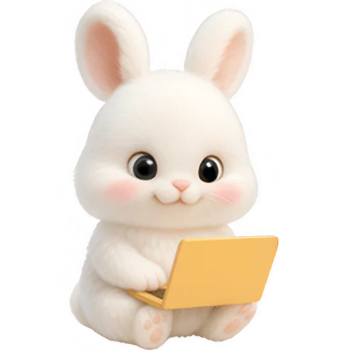 💻 Стикер «Пушистый кролик» для Telegram
