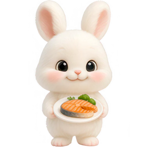 🍱 Стикер «Пушистый кролик» для Telegram