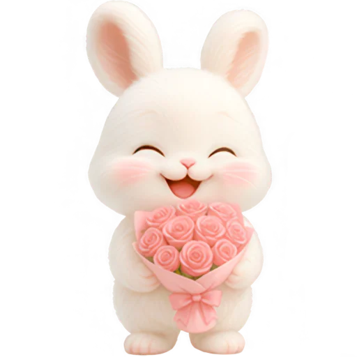 💐 Стикер «Пушистый кролик» для Telegram