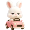 🚗 Эмодзи «Пушистый кролик» для Telegram