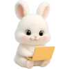 💻 Эмодзи «Пушистый кролик» для Telegram