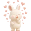 😘 Эмодзи «Пушистый кролик» для Telegram