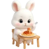 😋 Эмодзи «Пушистый кролик» для Telegram