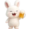 🍺 Эмодзи «Пушистый кролик» для Telegram