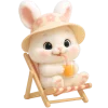 🍹 Эмодзи «Пушистый кролик» для Telegram