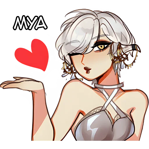 😘 Стикер «Белая Госпожа White Lady» для Telegram