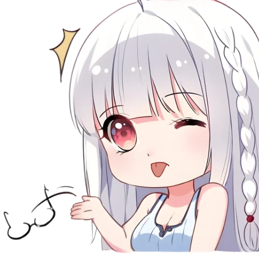 😜 Стикер «WhItE HaIr 1» для Telegram