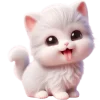 😛 Эмодзи «Белая котька» для Telegram