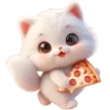 🍕 Эмодзи «Белая котька» для Telegram