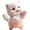👋 Эмодзи «Белая котька» для Telegram