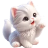 🐾 Эмодзи «Белая котька» для Telegram