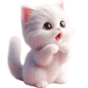 😍 Эмодзи «Белая котька» для Telegram