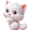 👍 Эмодзи «Белая котька» для Telegram