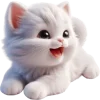 😀 Эмодзи «Белая котька» для Telegram