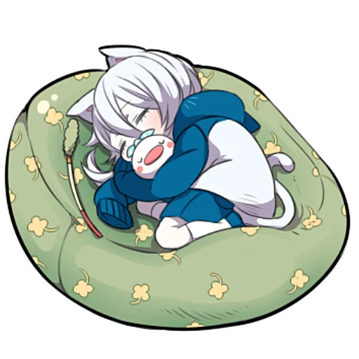 😴 Стикер «Белый котёнок ч.2» для Telegram