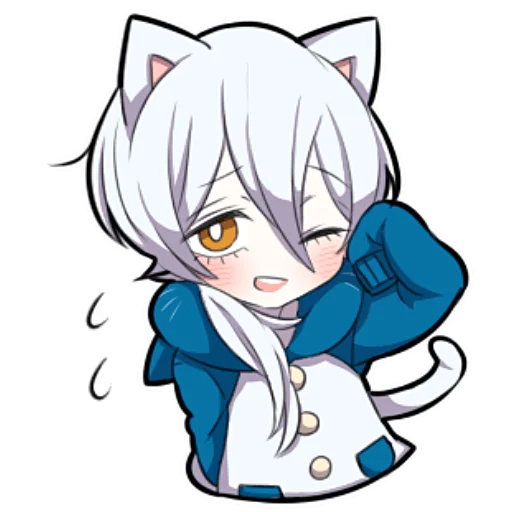 🥱 Стикер «Белый котёнок ч.2» для Telegram