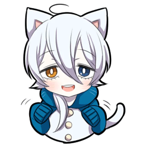😇 Стикер «Белый котёнок ч.2» для Telegram