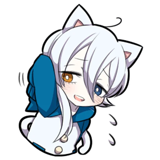 😌 Стикер «Белый котёнок ч.2» для Telegram