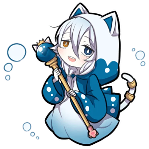 🎅 Стикер «Белый котёнок ч.2» для Telegram