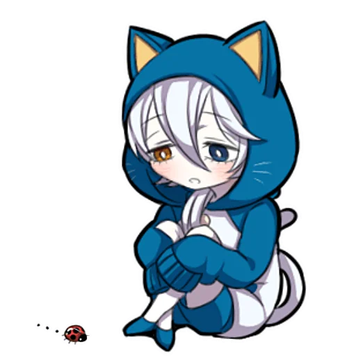 😔 Стикер «Белый котёнок ч.2» для Telegram