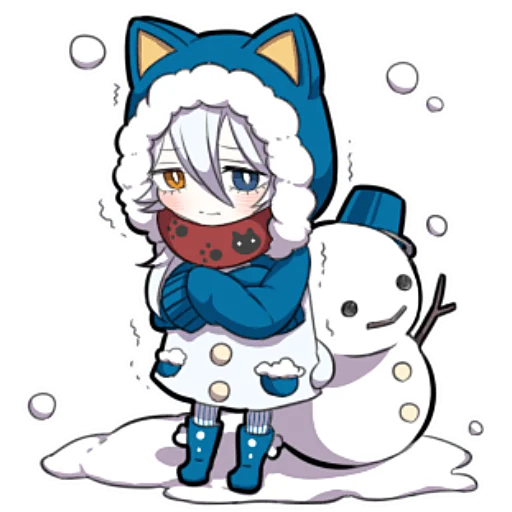 ❄ Стикер «Белый котёнок ч.2» для Telegram