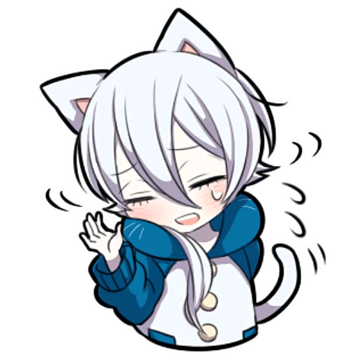 🥲 Стикер «Белый котёнок ч.2» для Telegram