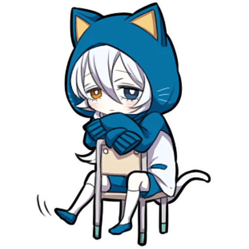 😔 Стикер «Белый котёнок ч.2» для Telegram