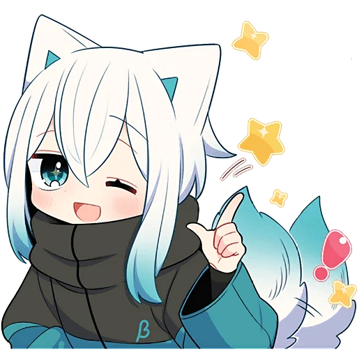 😉 Стикер «Белый котенок» для Telegram