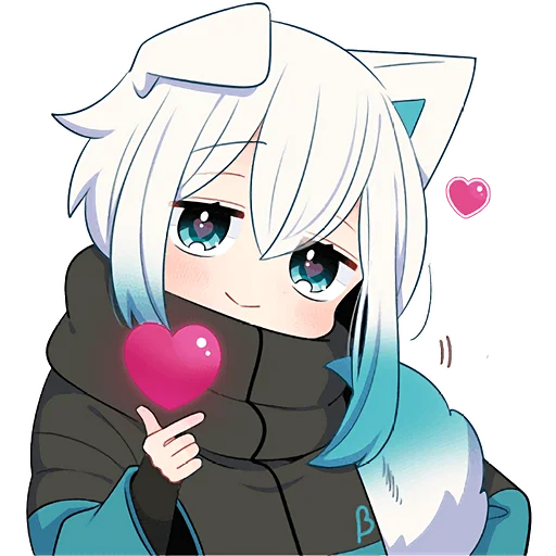 ❣ Стикер «Белый котенок» для Telegram