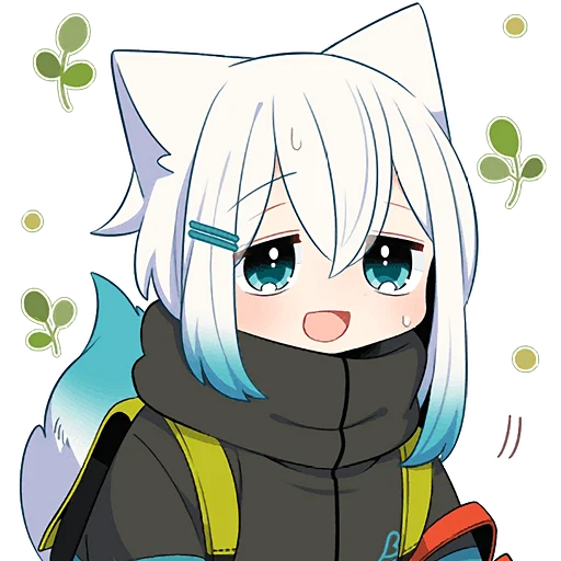 🤩 Стикер «Белый котенок» для Telegram