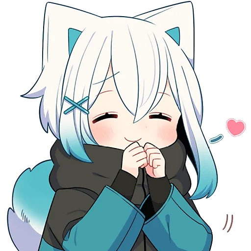 🥰 Стикер «Белый котенок» для Telegram