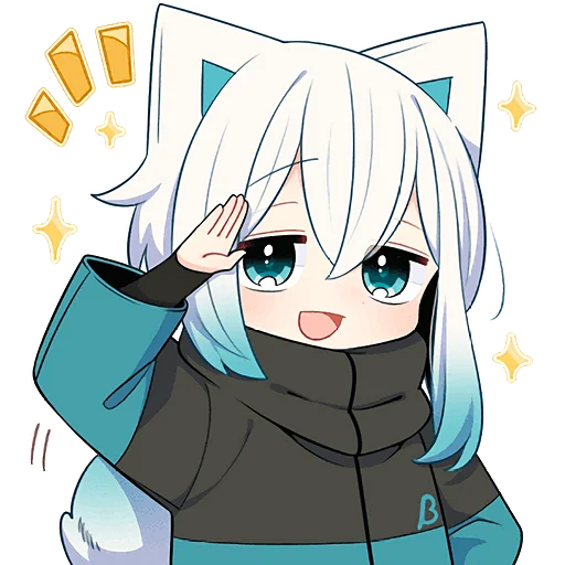 🫡 Стикер «Белый котенок» для Telegram