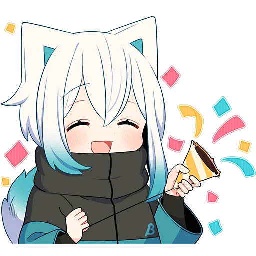 🥳 Стикер «Белый котенок» для Telegram