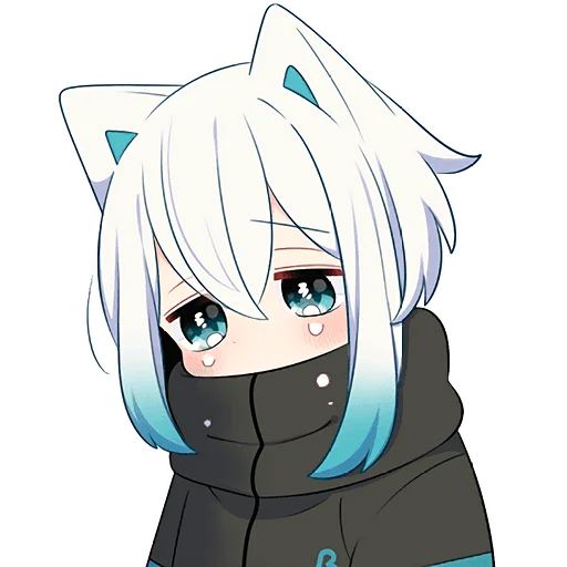 😭 Стикер «Белый котенок» для Telegram