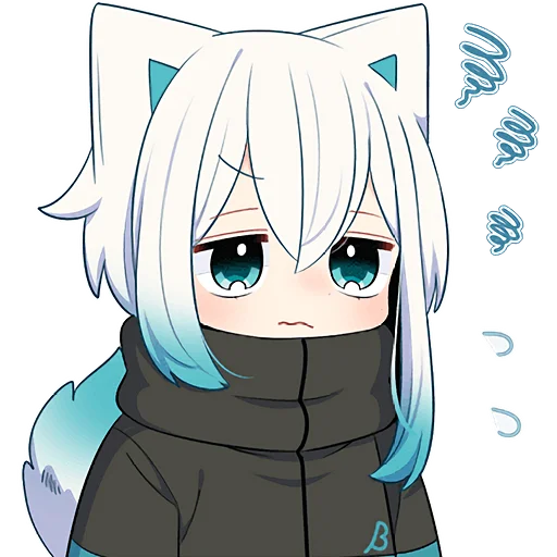 😣 Стикер «Белый котенок» для Telegram