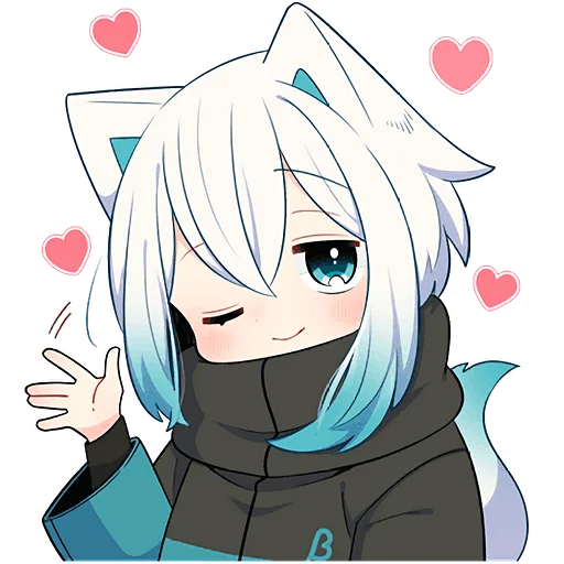 Стикерпак Белый котенок для Telegram