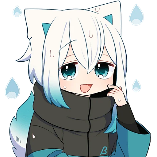 😁 Стикер «Белый котенок» для Telegram