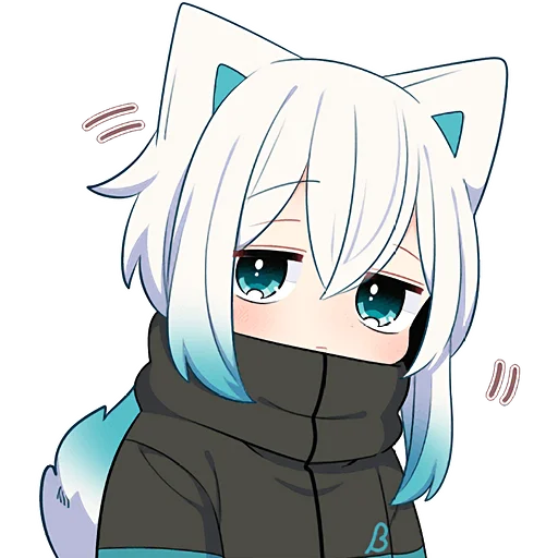 😶 Стикер «Белый котенок» для Telegram
