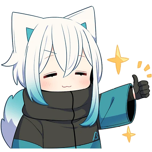 👍 Стикер «Белый котенок» для Telegram